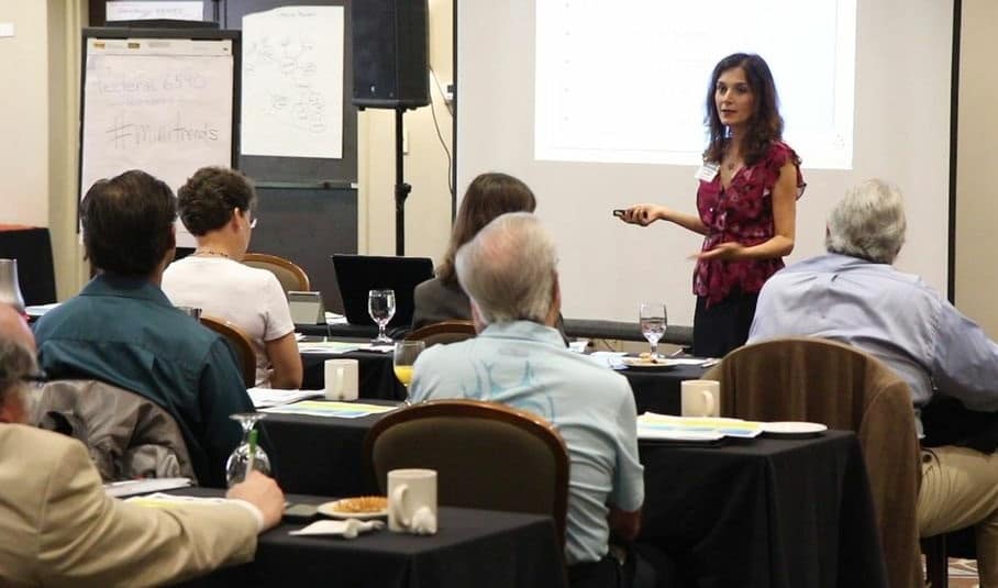 Carrie Vanston presenting at Minitrends 2013.